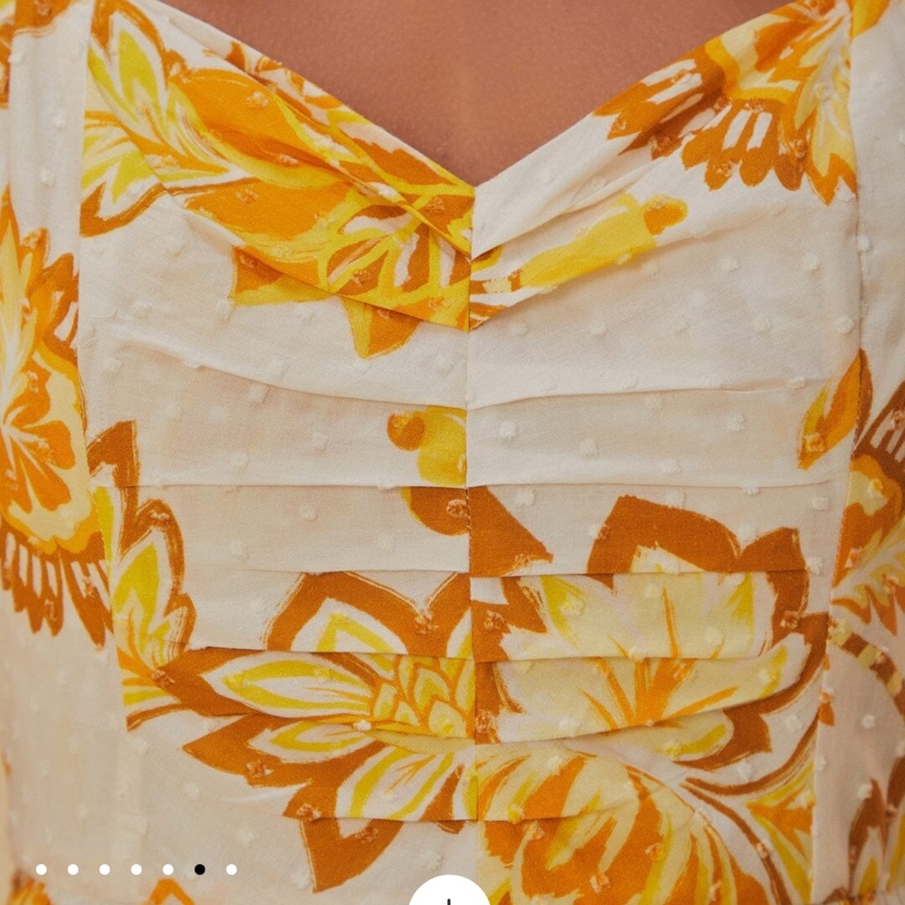 Farm Rio Off White Aura Floral Midi Dress L - Picture 3 of 8